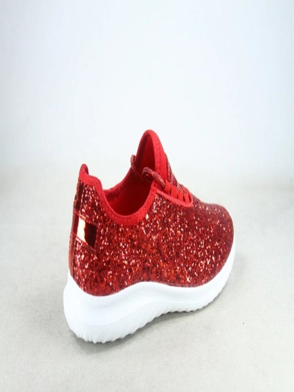 Women's Fashioin Glitter Sparkly Lightweight Metallic Tennis Sneaker Shoes